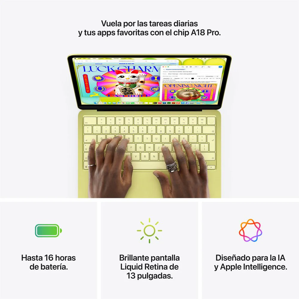MacBook Neo de 13 pulgadas: Chip A18 Pro de Apple con CPU de 6 núcleos y GPU de 5 núcleos, Magic Keyboard con Touch ID, 512 GB SSD - Plata - Image 9
