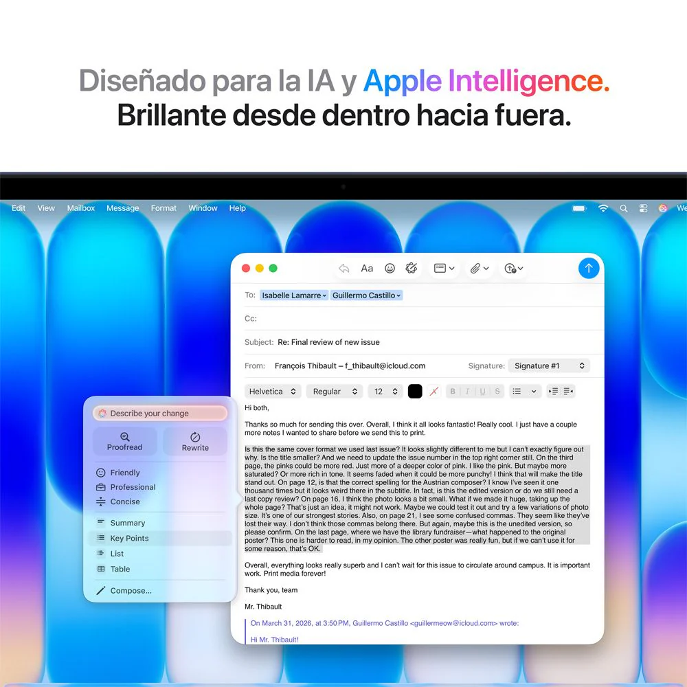 MacBook Neo de 13 pulgadas: Chip A18 Pro de Apple con CPU de 6 núcleos y GPU de 5 núcleos, Magic Keyboard con Touch ID, 512 GB SSD - Índigo - Image 7