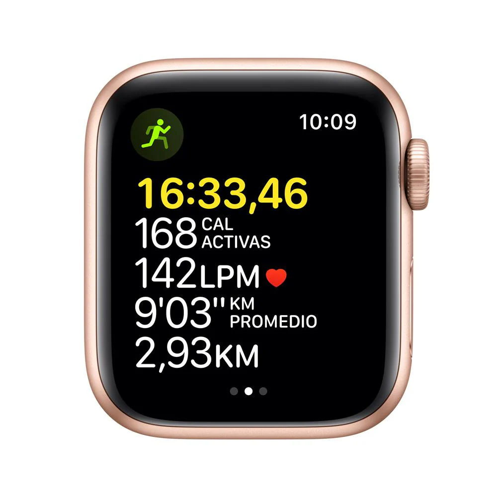 Apple Watch SE (GPS) - Caja de aluminio en oro de 40 mm - Correa deportiva blanco estelar - Talla única - Image 3