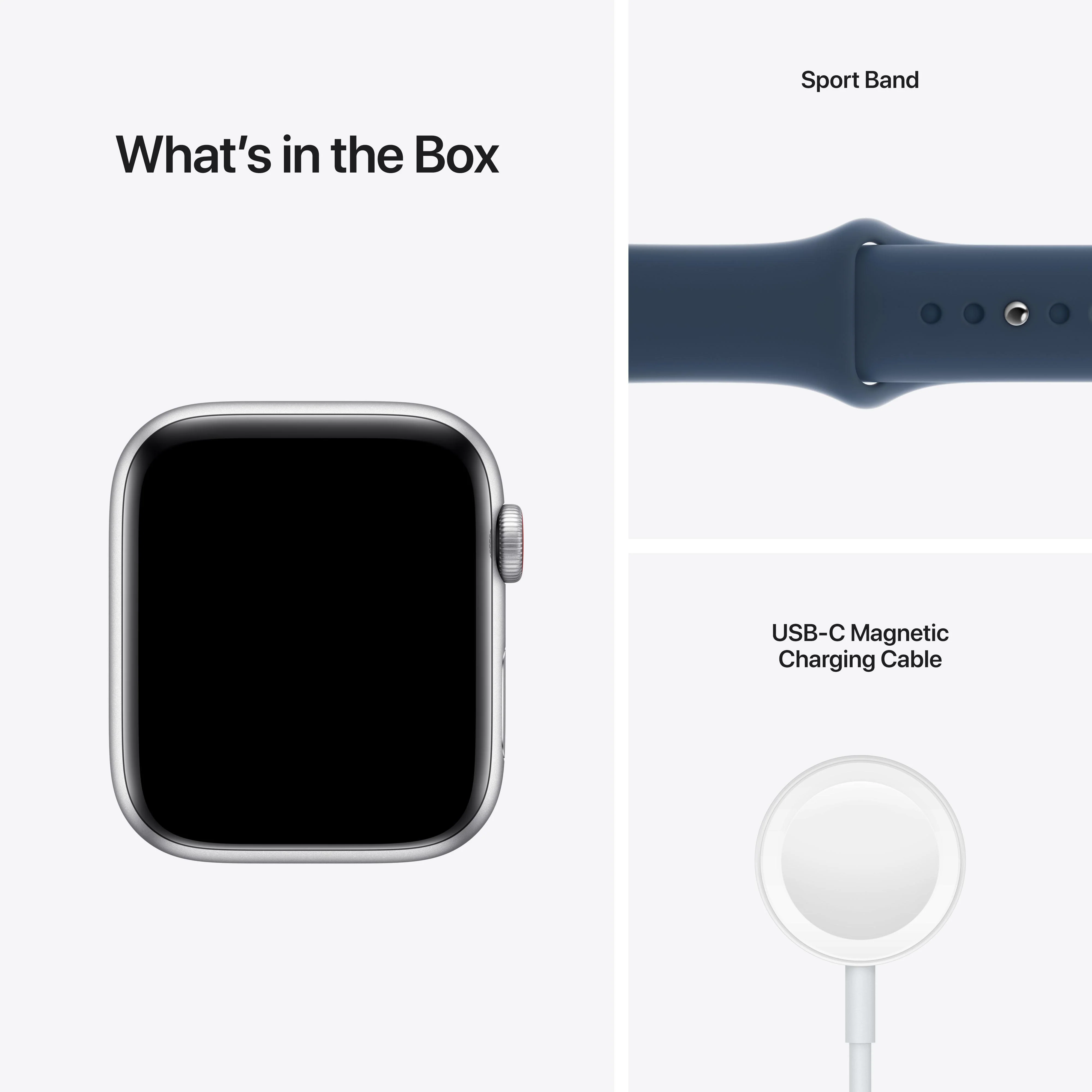 Apple Watch SE (GPS + Cellular) - Caja de aluminio en plata de 44 mm - Correa deportiva en color abismo - Talla única - Image 7