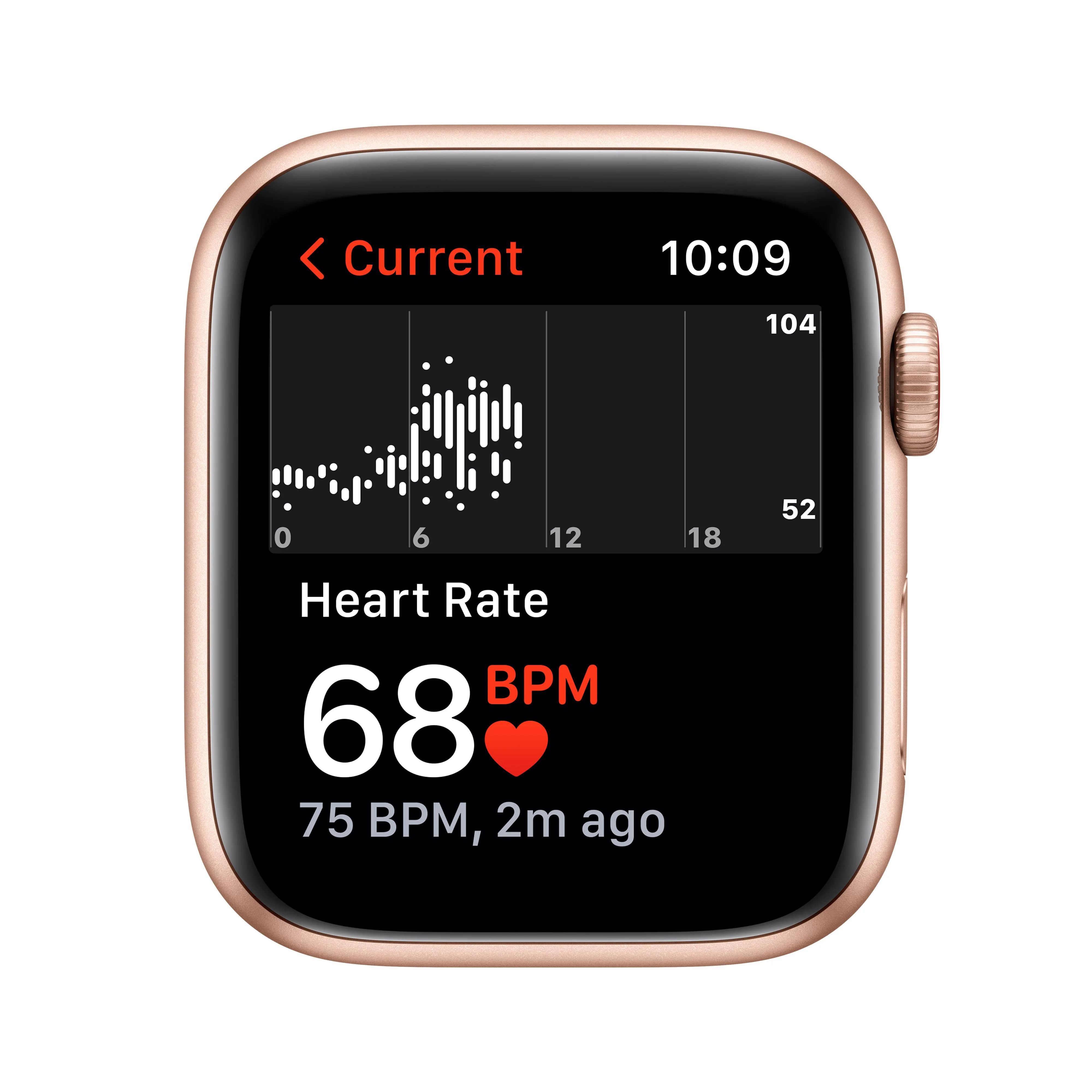 Apple Watch SE (GPS + Cellular) - Caja de aluminio en oro de 44 mm - Correa Loop deportiva en color maíz/blanco - Image 4