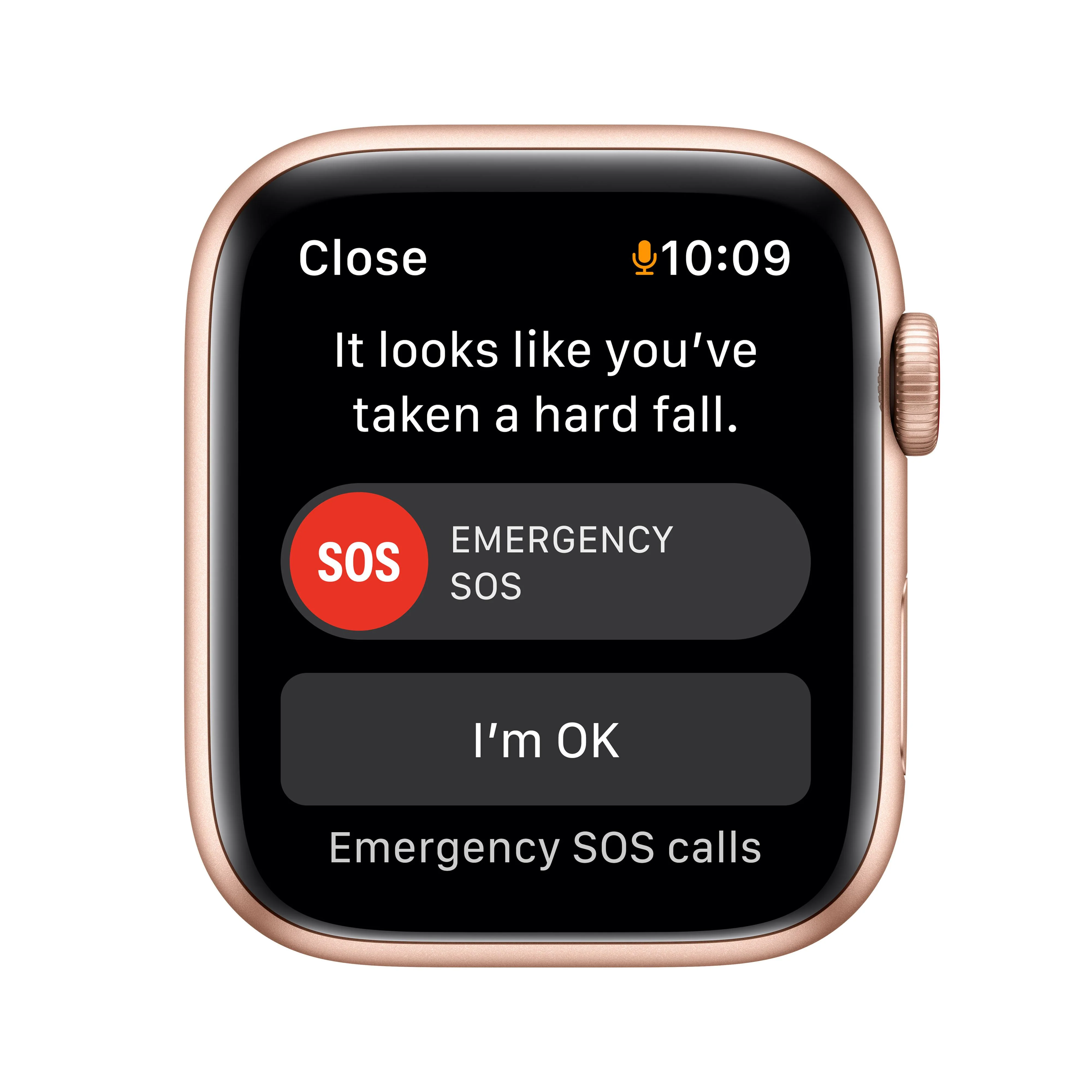 Apple Watch SE (GPS + Cellular) - Caja de aluminio en oro de 44 mm - Correa Loop deportiva en color maíz/blanco - Image 5