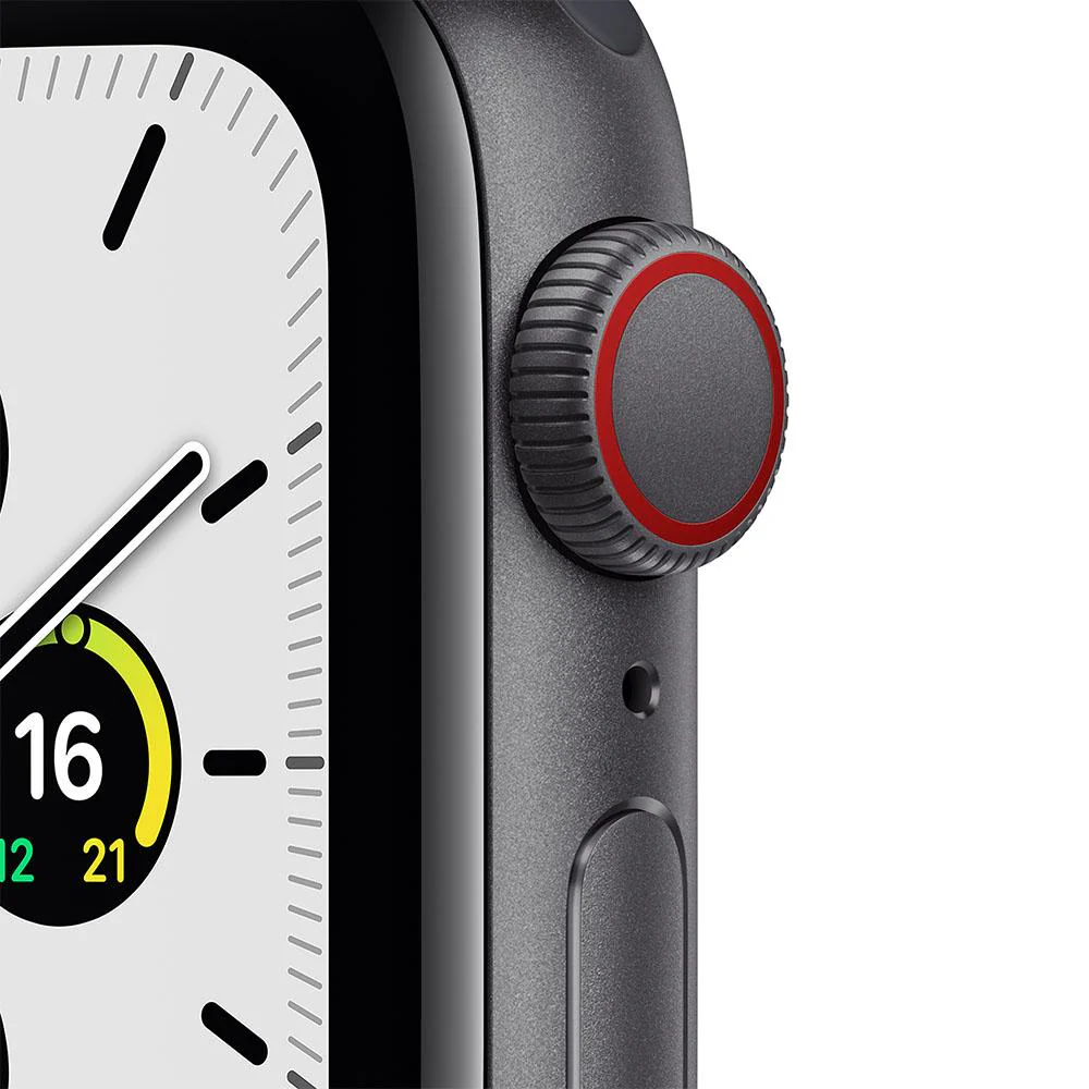 Apple Watch SE (GPS + Cellular) - Caja de aluminio en gris espacial de 44 mm - Correa deportiva en color medianoche - Talla única - Image 2