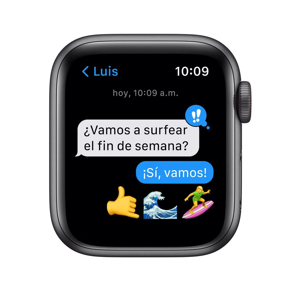 Apple Watch SE (GPS + Cellular) - Caja de aluminio en gris espacial de 44 mm - Correa deportiva en color medianoche - Talla única - Image 6