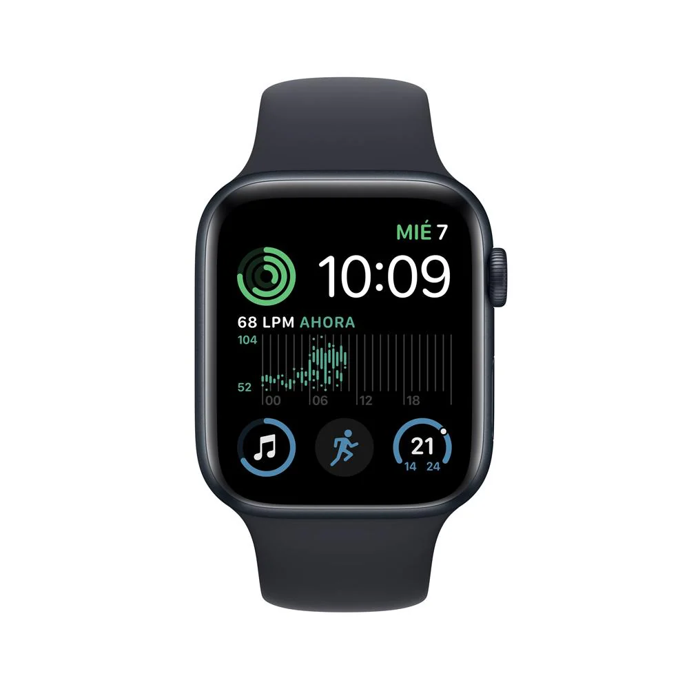 Apple Watch SE (GPS) - Caja de aluminio en color medianoche de 44 mm - Correa deportiva en color medianoche - Talla única - Image 2