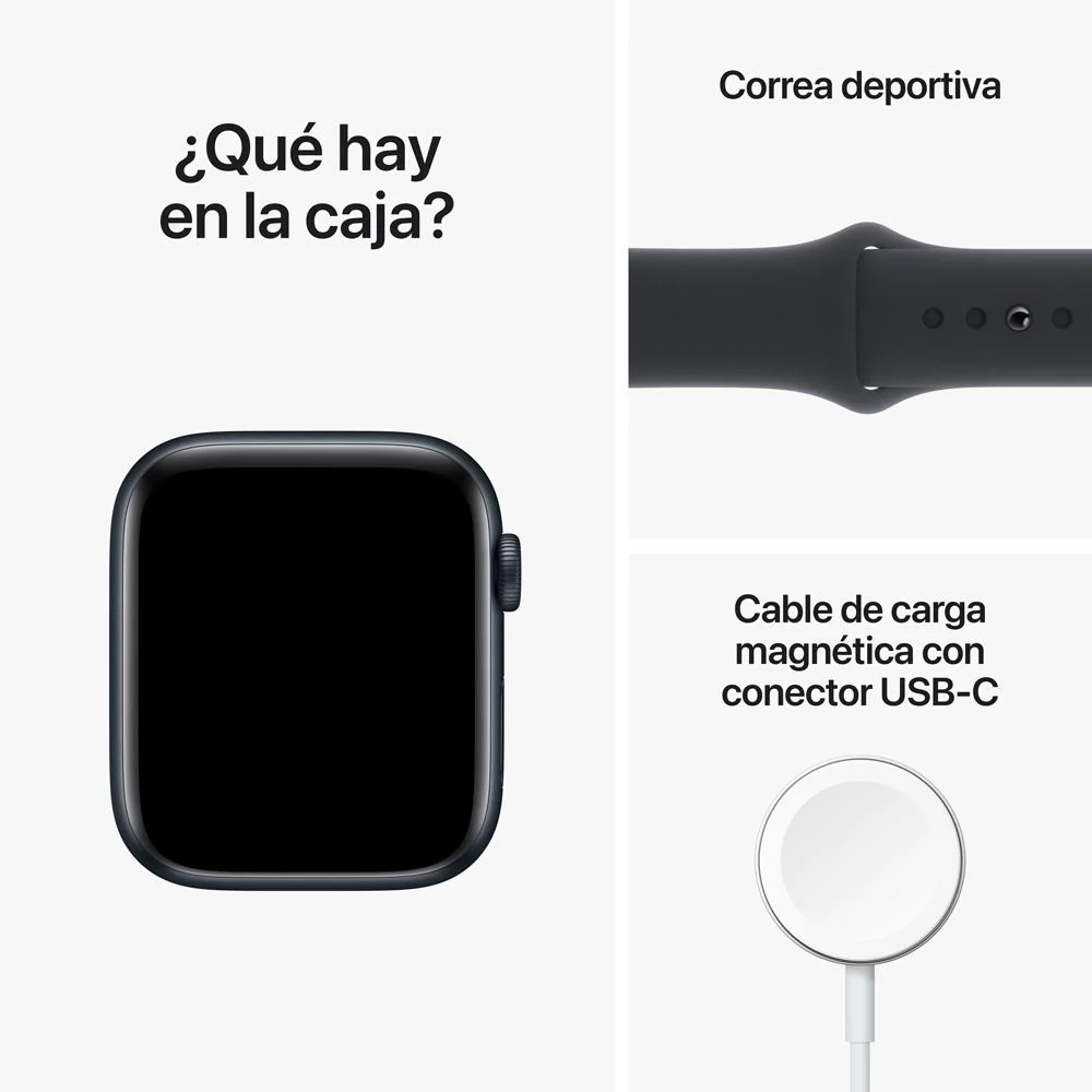 Apple Watch SE (GPS) - Caja de aluminio en color medianoche de 44 mm - Correa deportiva en color medianoche - Talla única - Image 8
