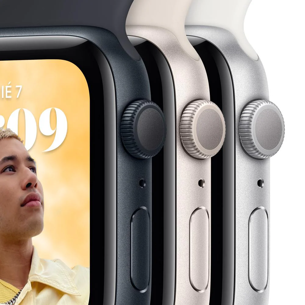 Apple Watch SE (GPS) - Caja de aluminio en plata de 44 mm - Correa deportiva blanca - Talla única - Image 3