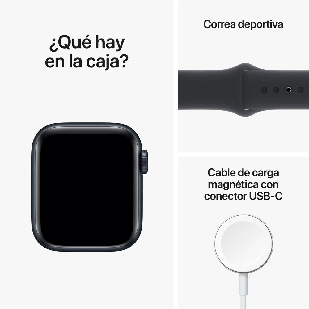 Apple Watch SE (GPS + Cellular) - Caja de aluminio en color medianoche de 40 mm - Correa deportiva en color medianoche - Talla única - Image 8