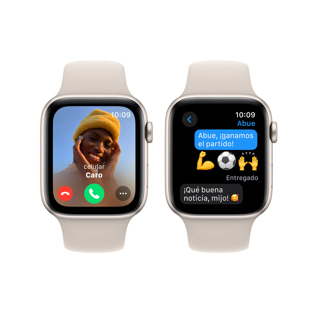 Apple Watch SE GPS • Caja de aluminio blanco estelar de 44 mm • Correa deportiva blanco estelar - M/L - Image 4