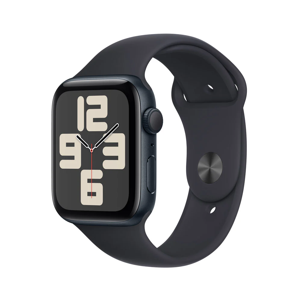Apple Watch SE GPS • Caja de aluminio color medianoche de 44 mm • Correa deportiva color medianoche - M/L
