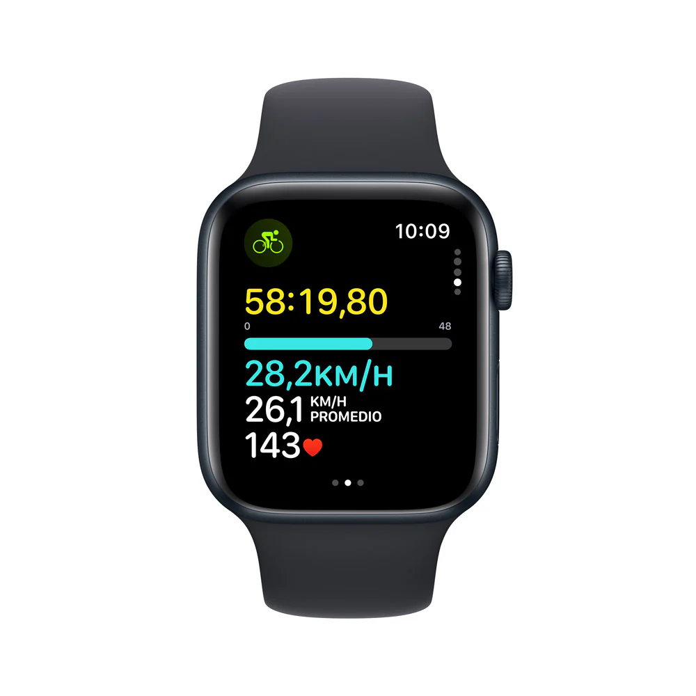 Apple Watch SE GPS • Caja de aluminio color medianoche de 44 mm • Correa deportiva color medianoche - M/L - Image 6
