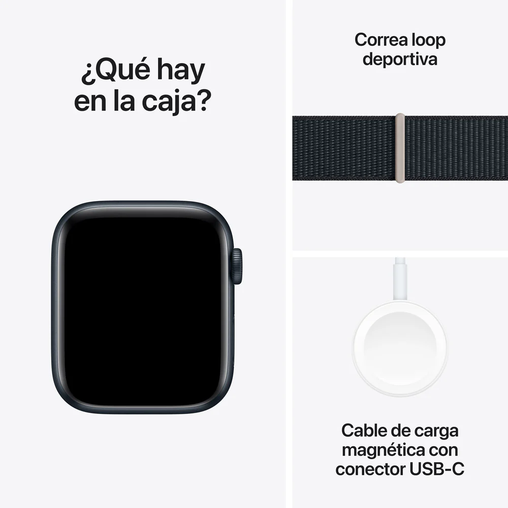 Apple Watch SE GPS • Caja de aluminio color medianoche de 44 mm • Correa deportiva color medianoche - M/L - Image 8