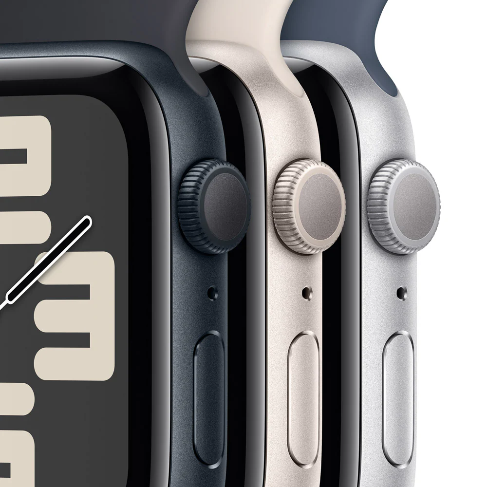 Apple Watch SE GPS • Caja de aluminio color plata de 44 mm • Correa deportiva azul tormenta - M/L - Image 3