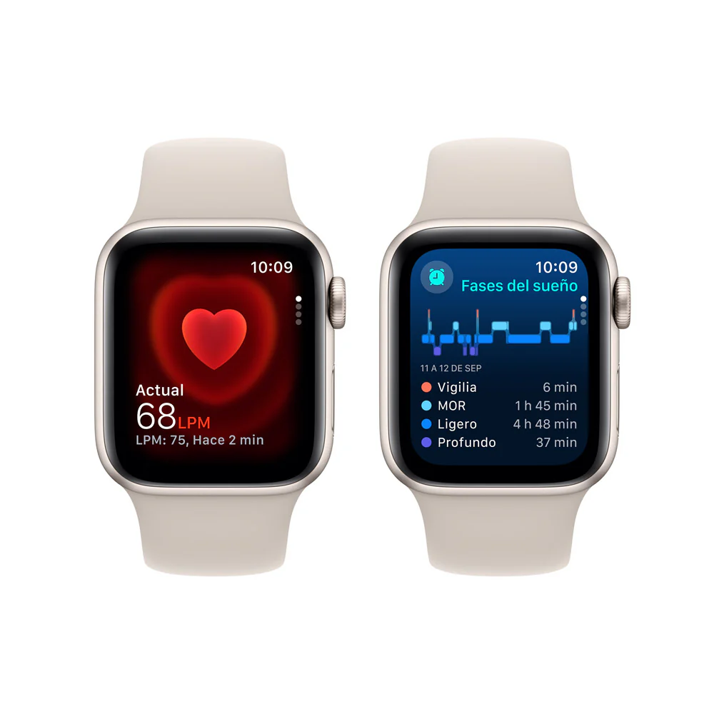 Apple Watch SE GPS + Cellular • Caja de aluminio blanco estelar de 40 mm • Correa deportiva blanco estelar - S/M - Image 5