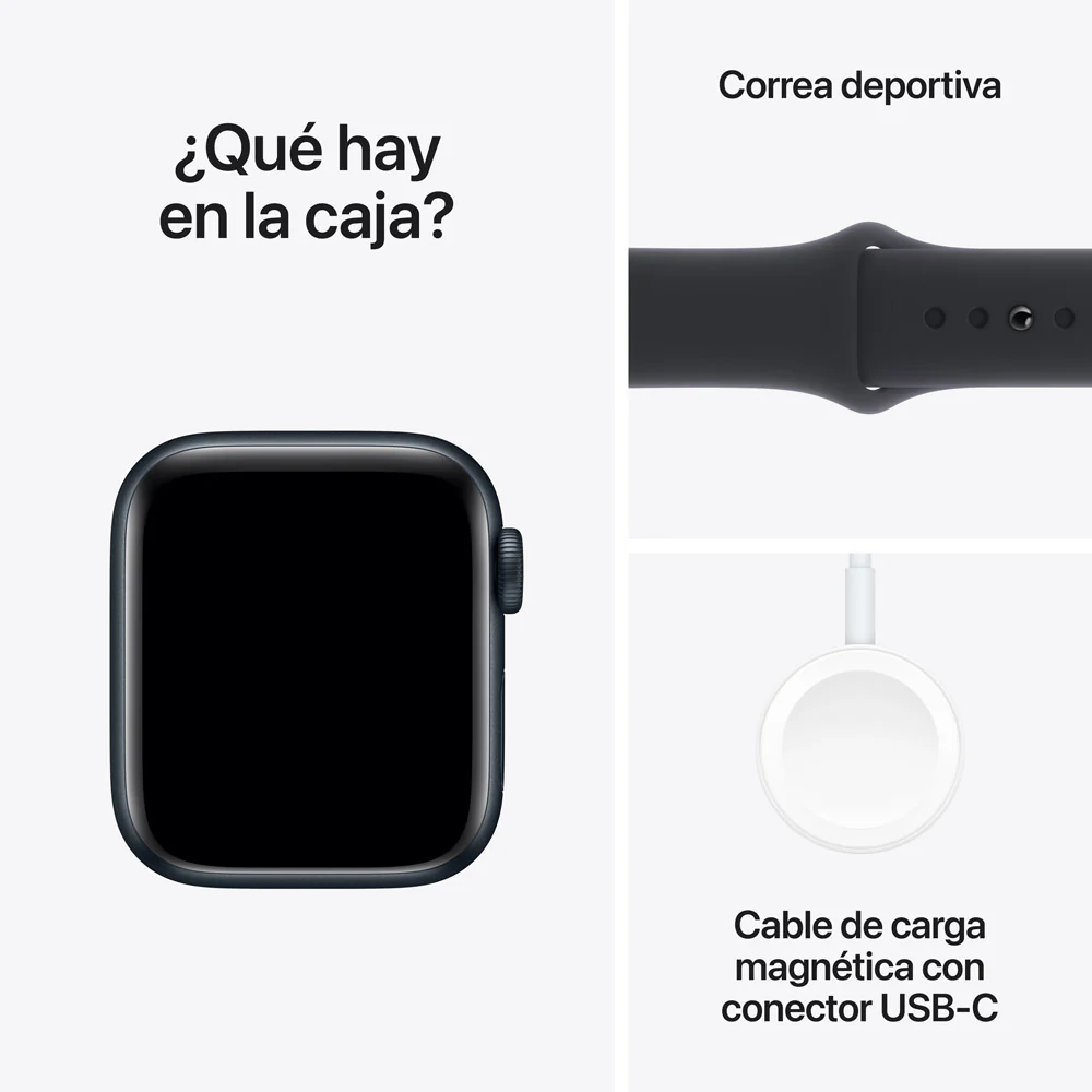 Apple Watch SE GPS + Cellular • Caja de aluminio color medianoche de 40 mm • Correa deportiva color medianoche - S/M - Image 8