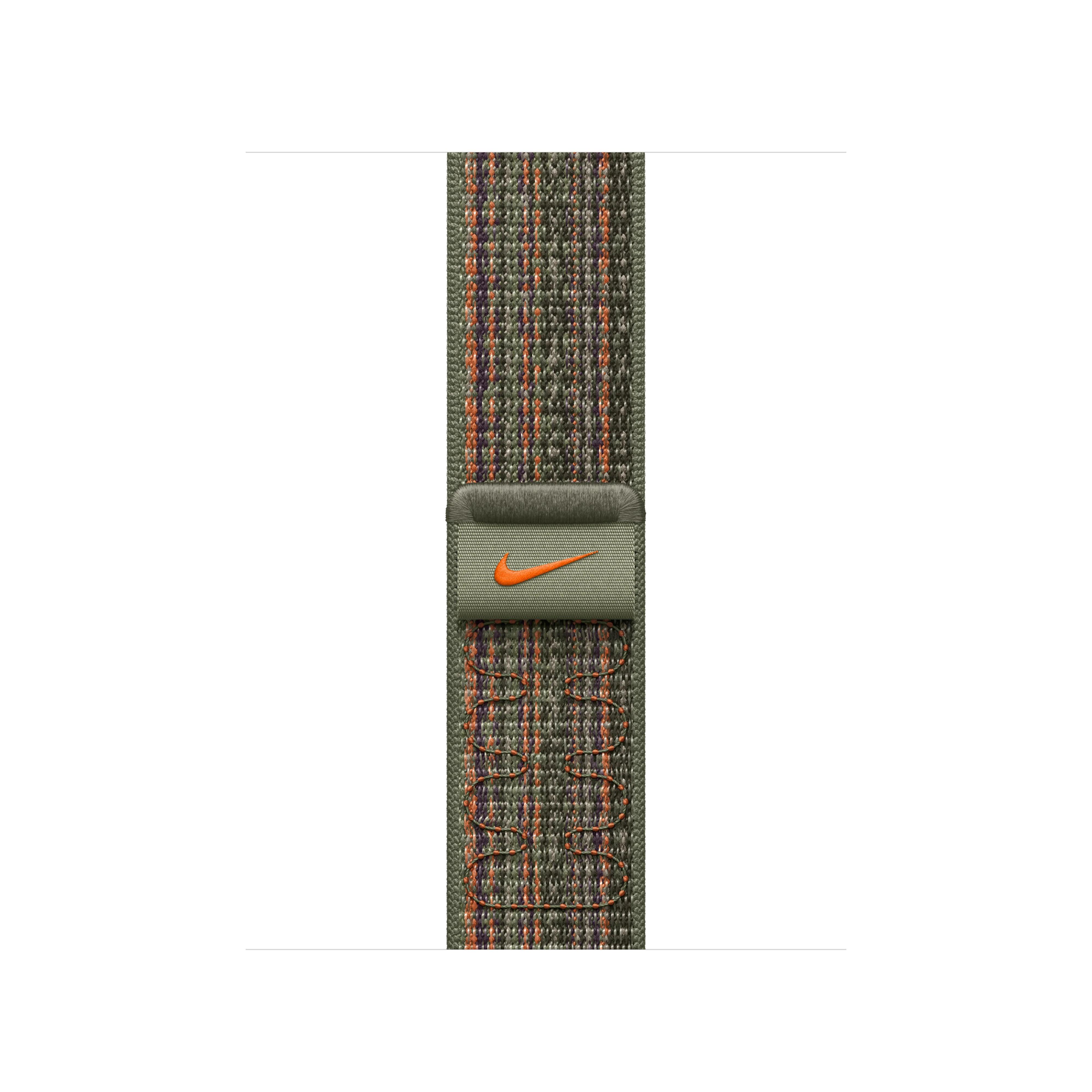 Correa loop deportiva Nike color secuoya/naranja para caja de 41 mm