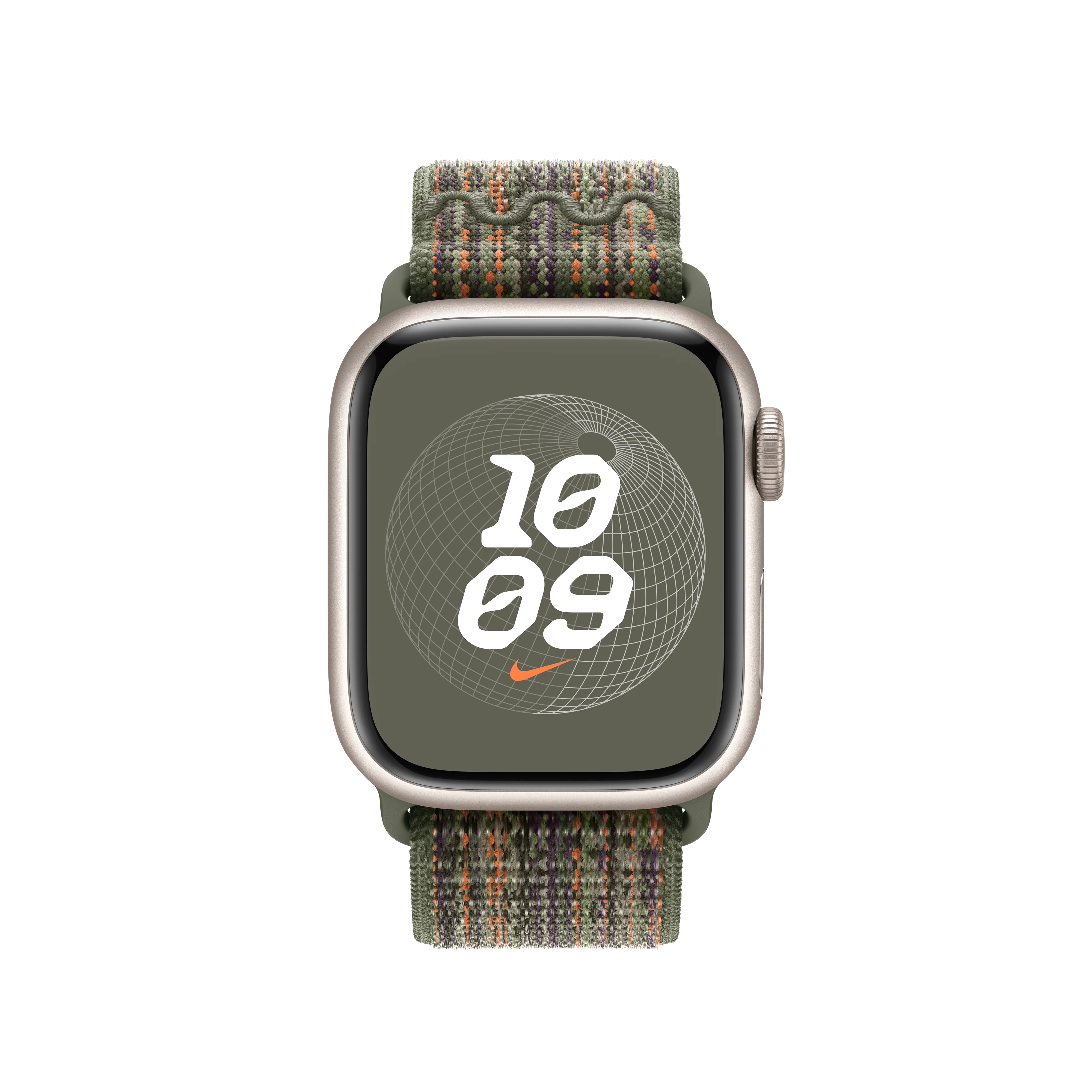 Correa loop deportiva Nike color secuoya/naranja para caja de 41 mm - Image 3