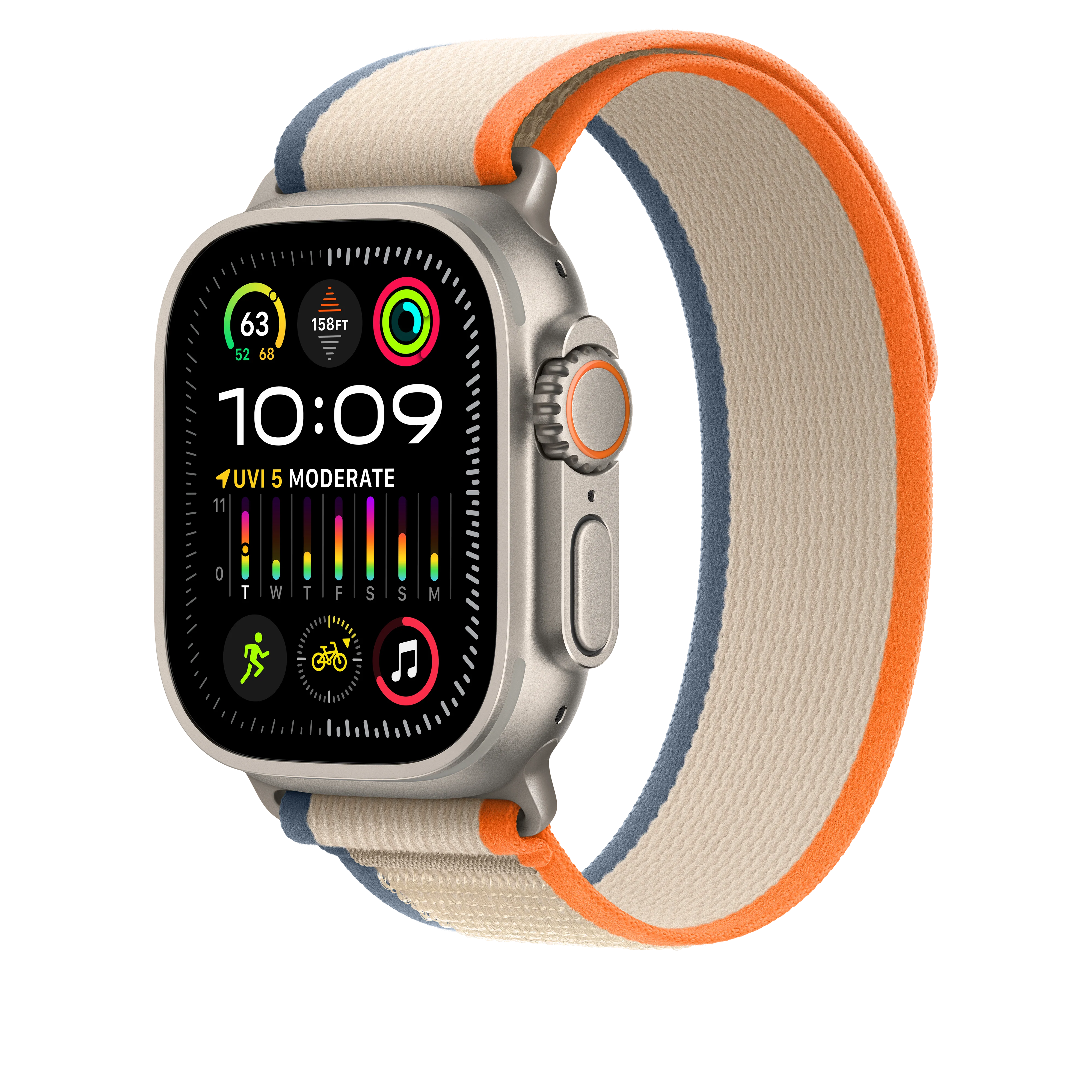 Correa Trail naranja/beige para caja de 49 mm - S/M - Image 2