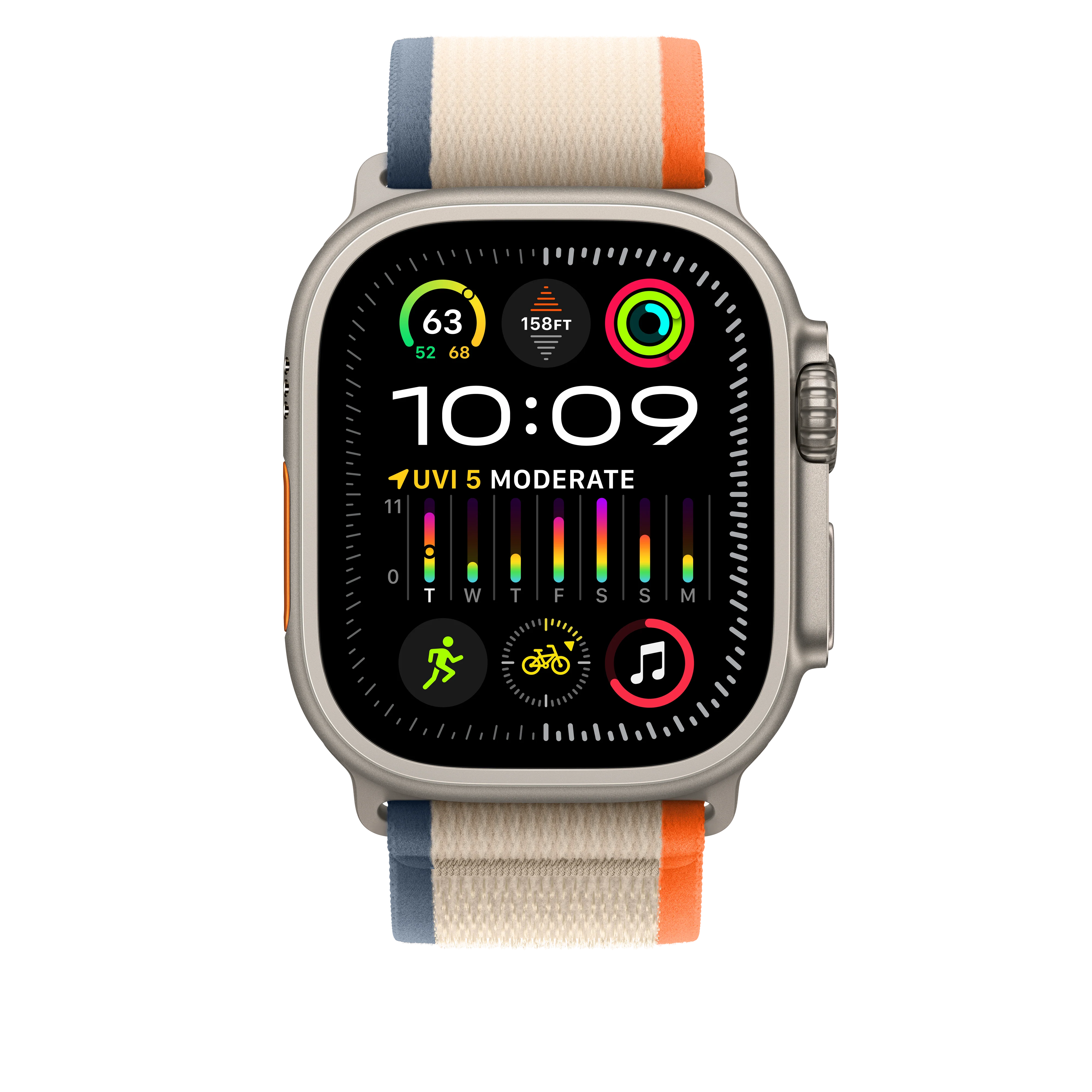 Correa Trail naranja/beige para caja de 49 mm - S/M - Image 3