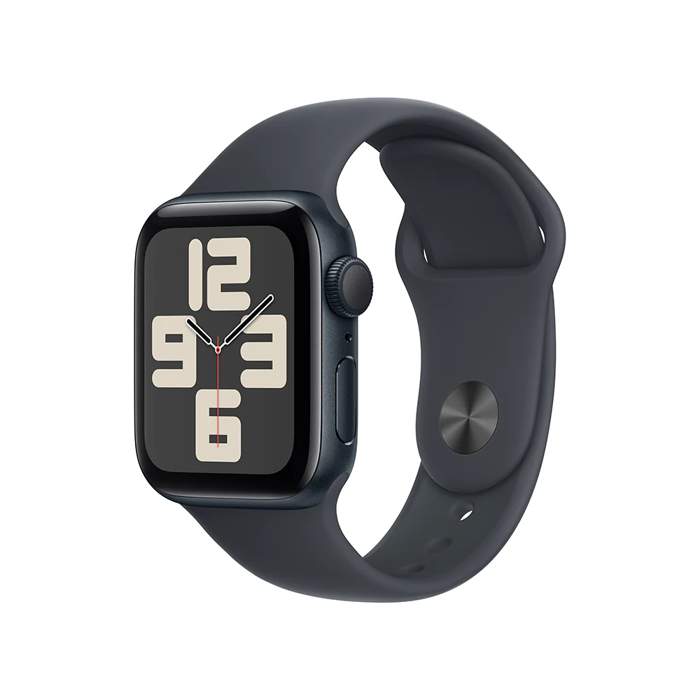 Apple Watch SE GPS • Caja de aluminio color medianoche de 40 mm • Correa deportiva color medianoche - S/M