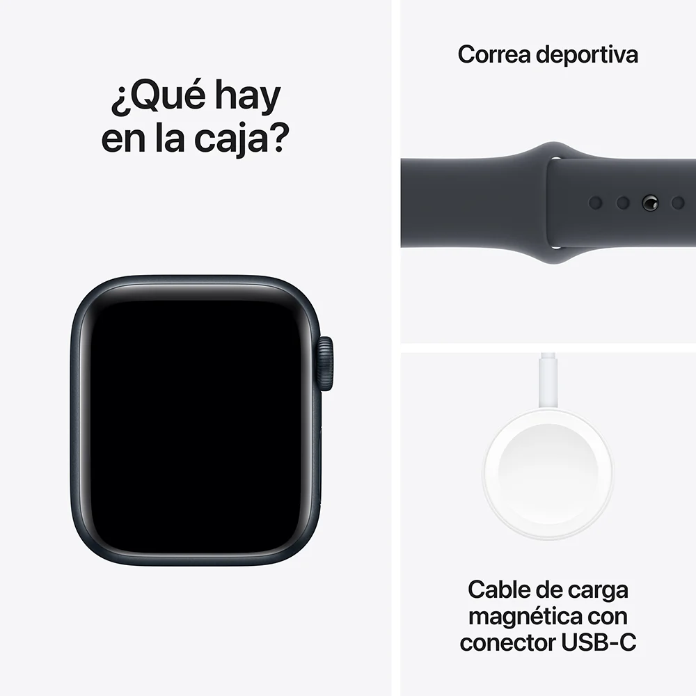 Apple Watch SE GPS • Caja de aluminio color medianoche de 40 mm • Correa deportiva color medianoche - S/M - Image 7