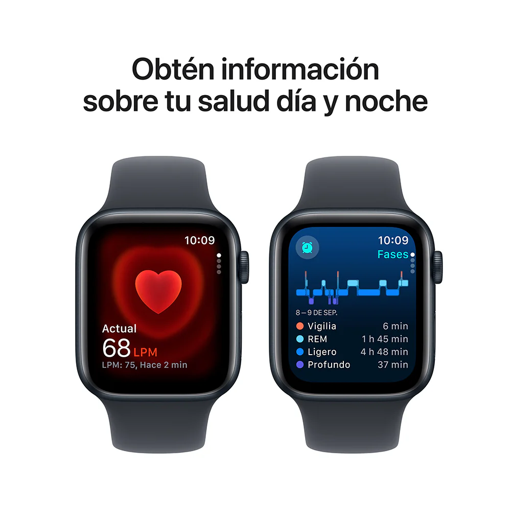 Apple Watch SE GPS • Caja de aluminio color medianoche de 44 mm • Correa deportiva color medianoche - S/M - Image 5
