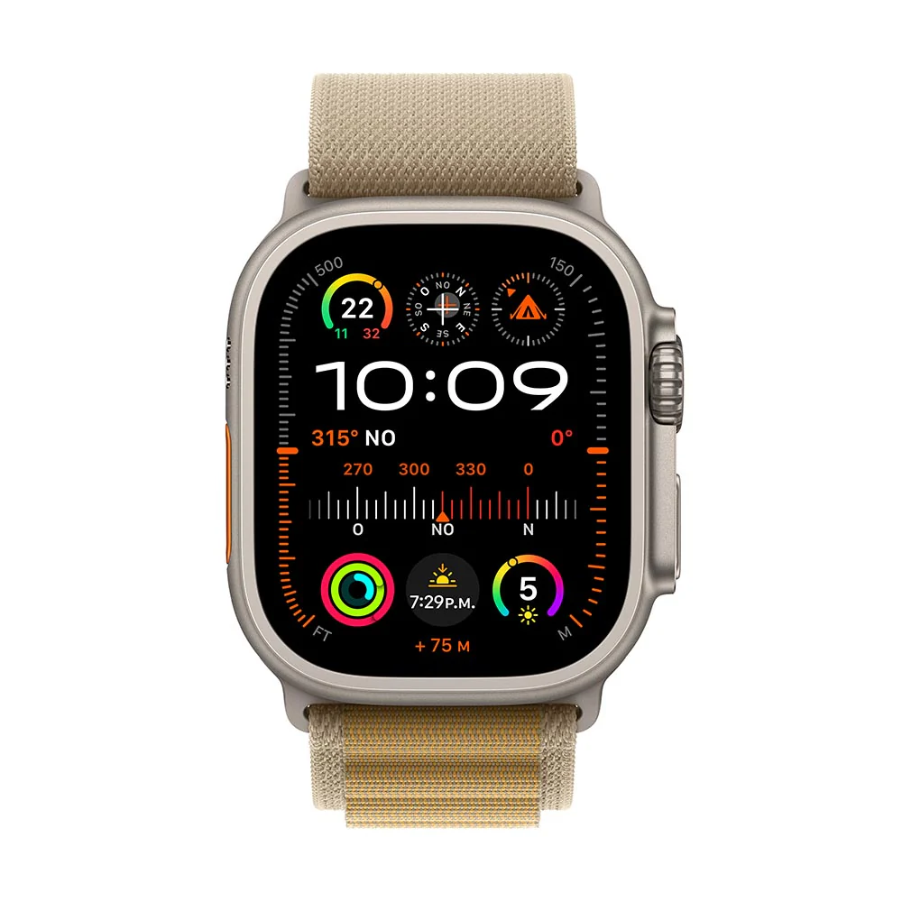 Apple Watch Ultra 2 GPS + Cellular  • Caja de titanio natural de 49 mm • Correa Alpine color canela - Chica - Image 2