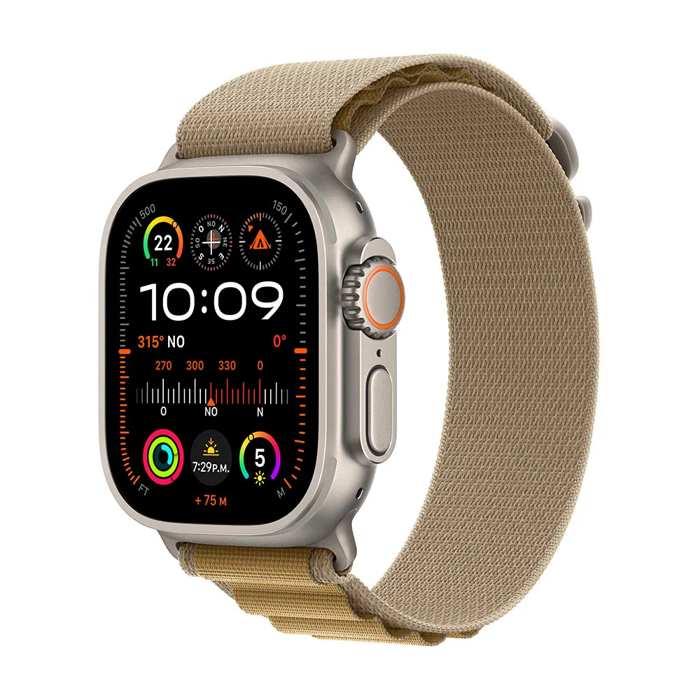 Apple Watch Ultra 2 GPS + Cellular • Caja de titanio natural de 49 mm • Correa Alpine color canela - Mediana