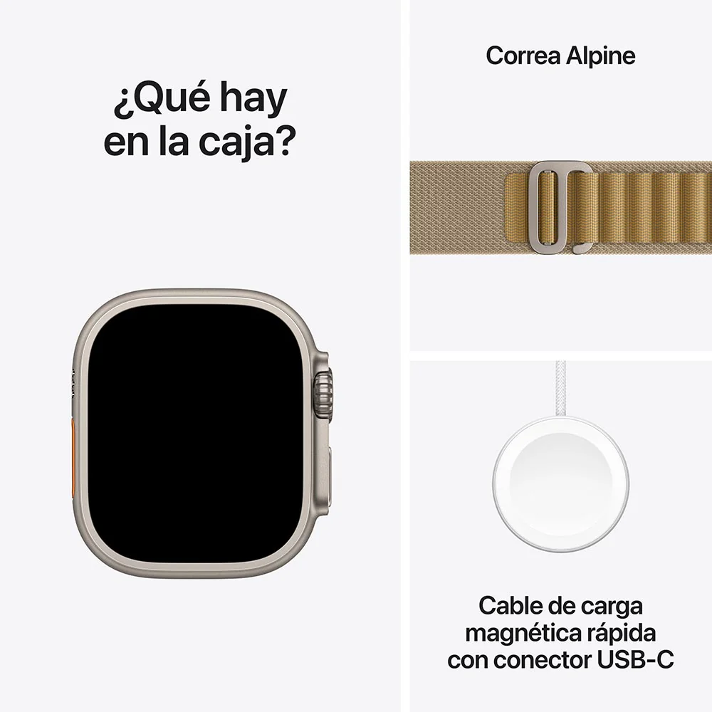 Apple Watch Ultra 2 GPS + Cellular • Caja de titanio natural de 49 mm • Correa Alpine color canela - Mediana - Image 9