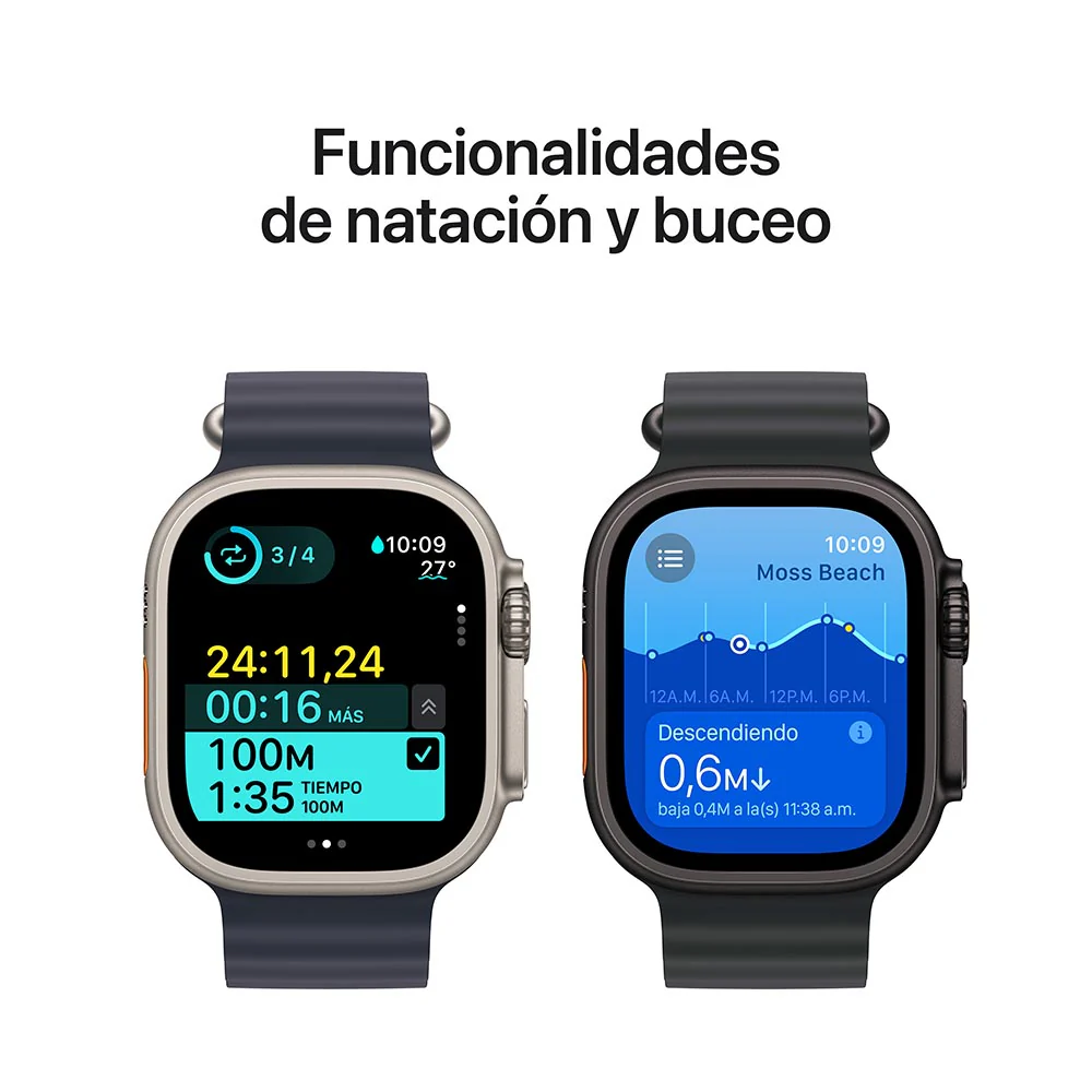 Apple Watch Ultra 2 GPS + Cellular • Caja de titanio natural de 49 mm • Correa estilo milanés de titanio natural - Mediana - Image 5