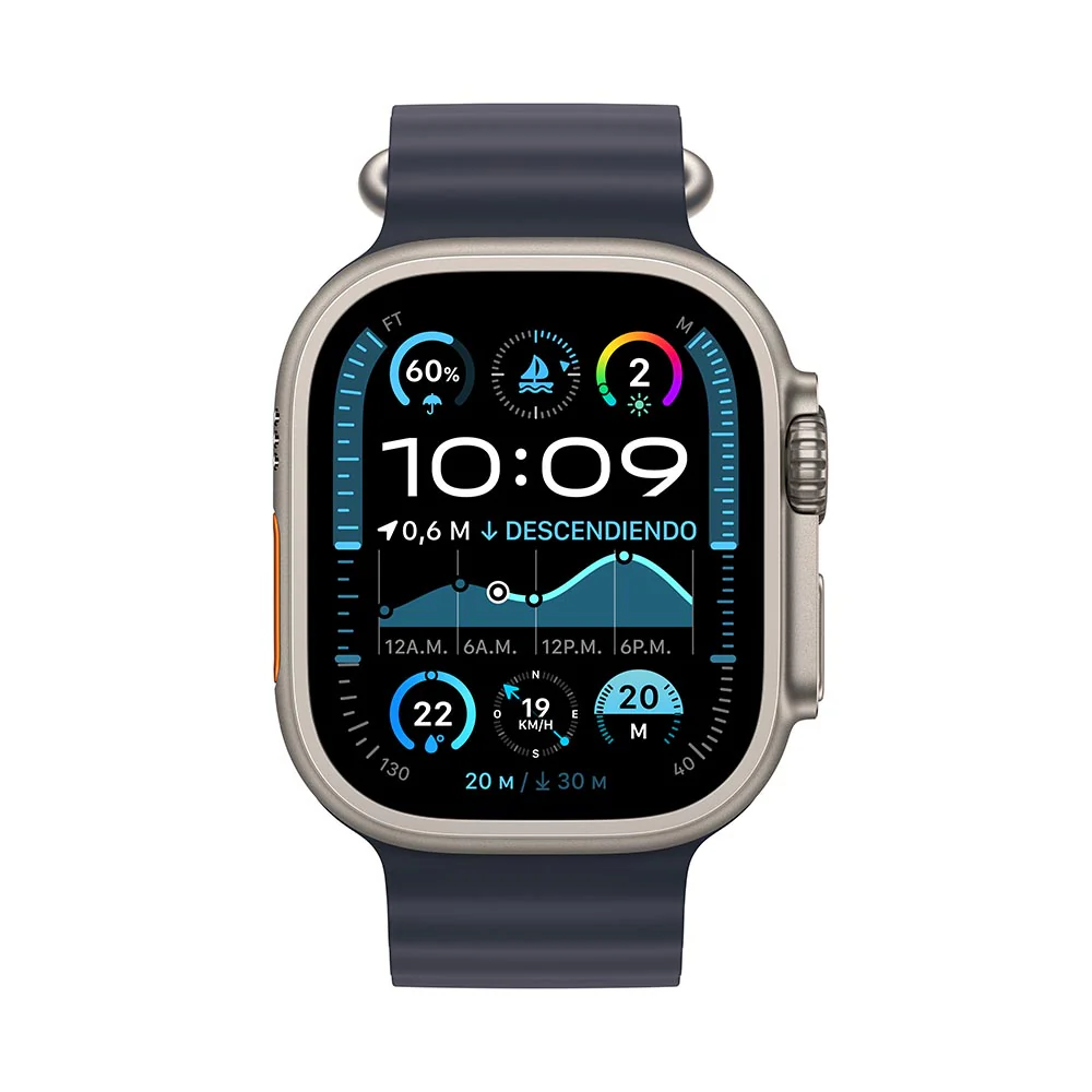 Apple Watch Ultra 2 GPS + Cellular • Caja de titanio natural de 49 mm • Correa Ocean azul marino - Image 2