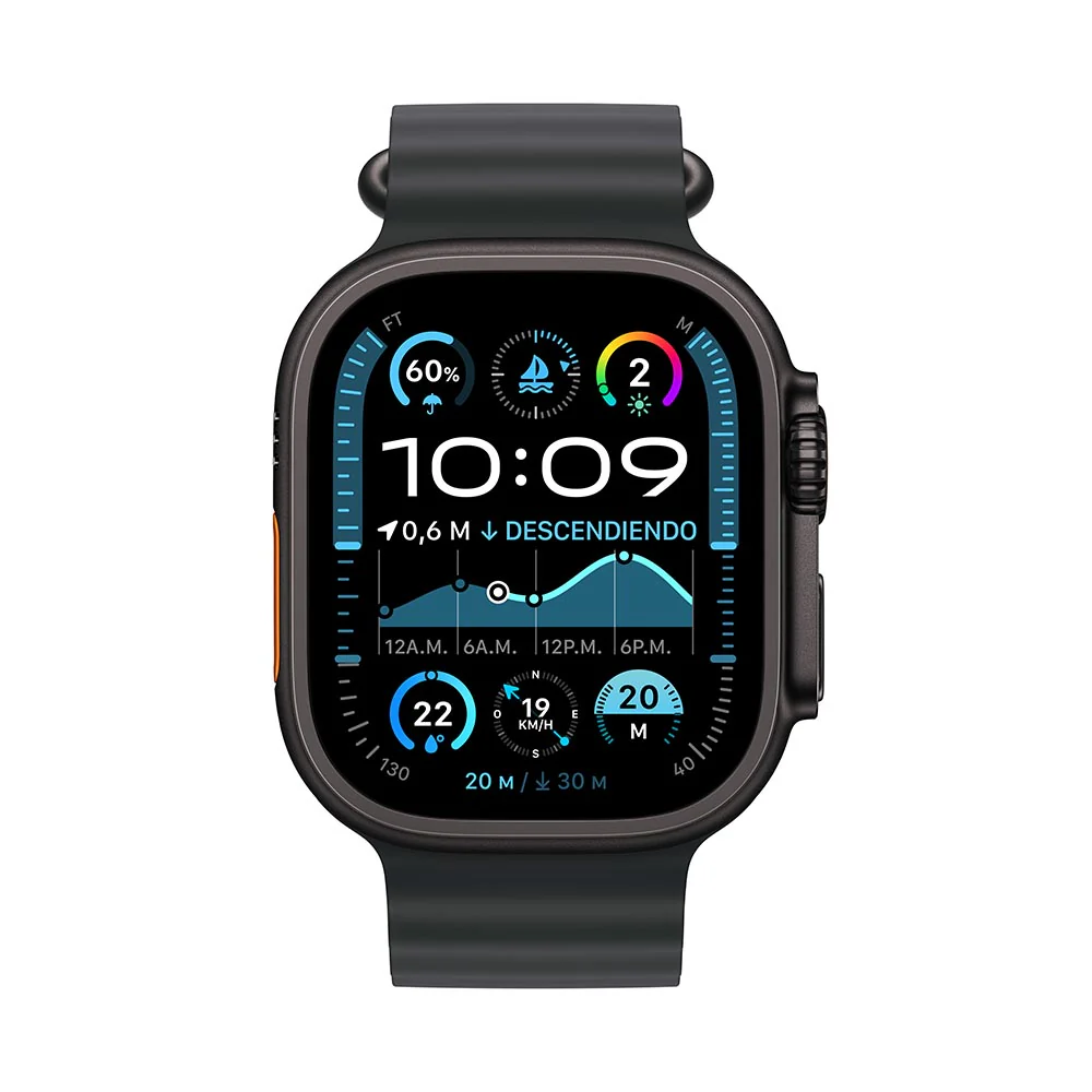 Apple Watch Ultra 2 GPS + Cellular • Caja de titanio negro de 49 mm • Correa Ocean negra - Image 2