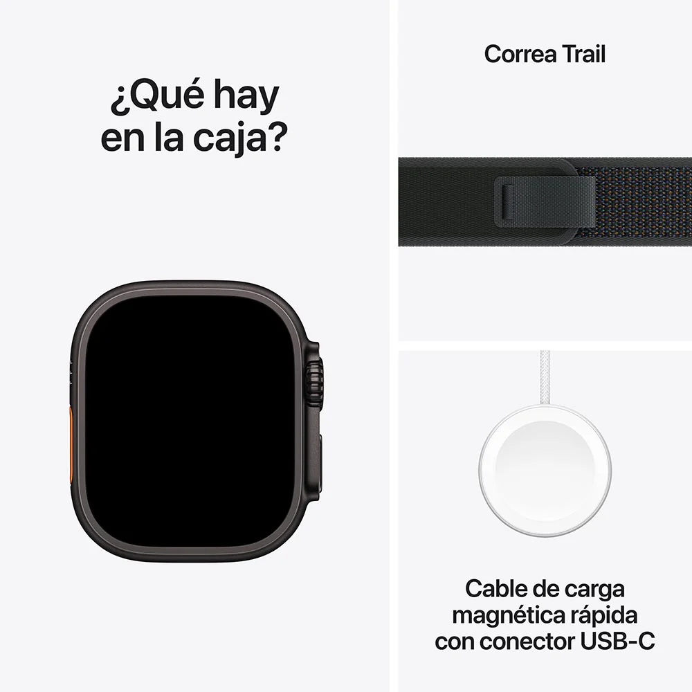 Apple Watch Ultra 2 GPS + Cellular • Caja de titanio negro de 49 mm • Correa Trail negra - M/L - Image 9