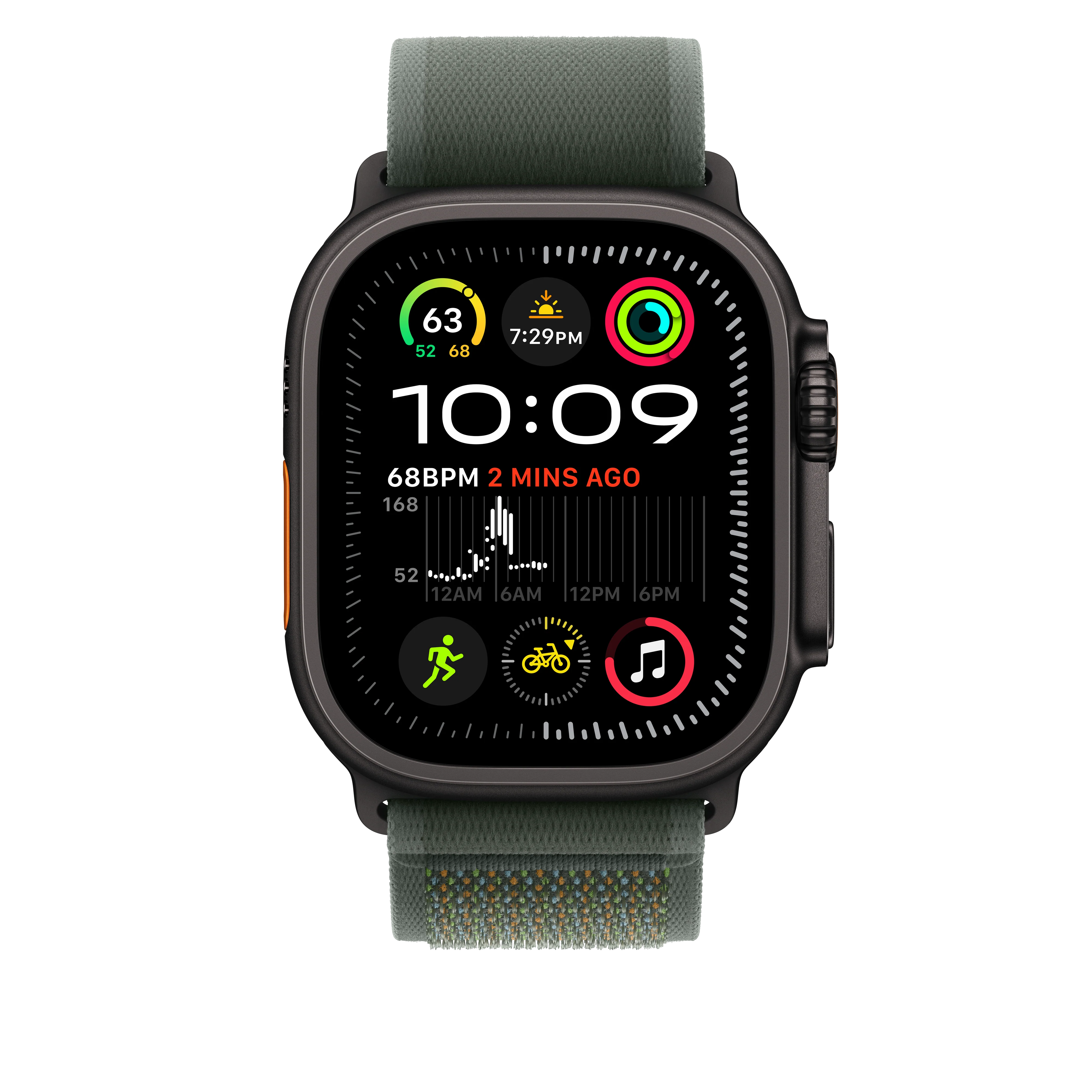 Correa Trail verde para caja de 49 mm - S/M - Acabado de titanio negro - Image 3