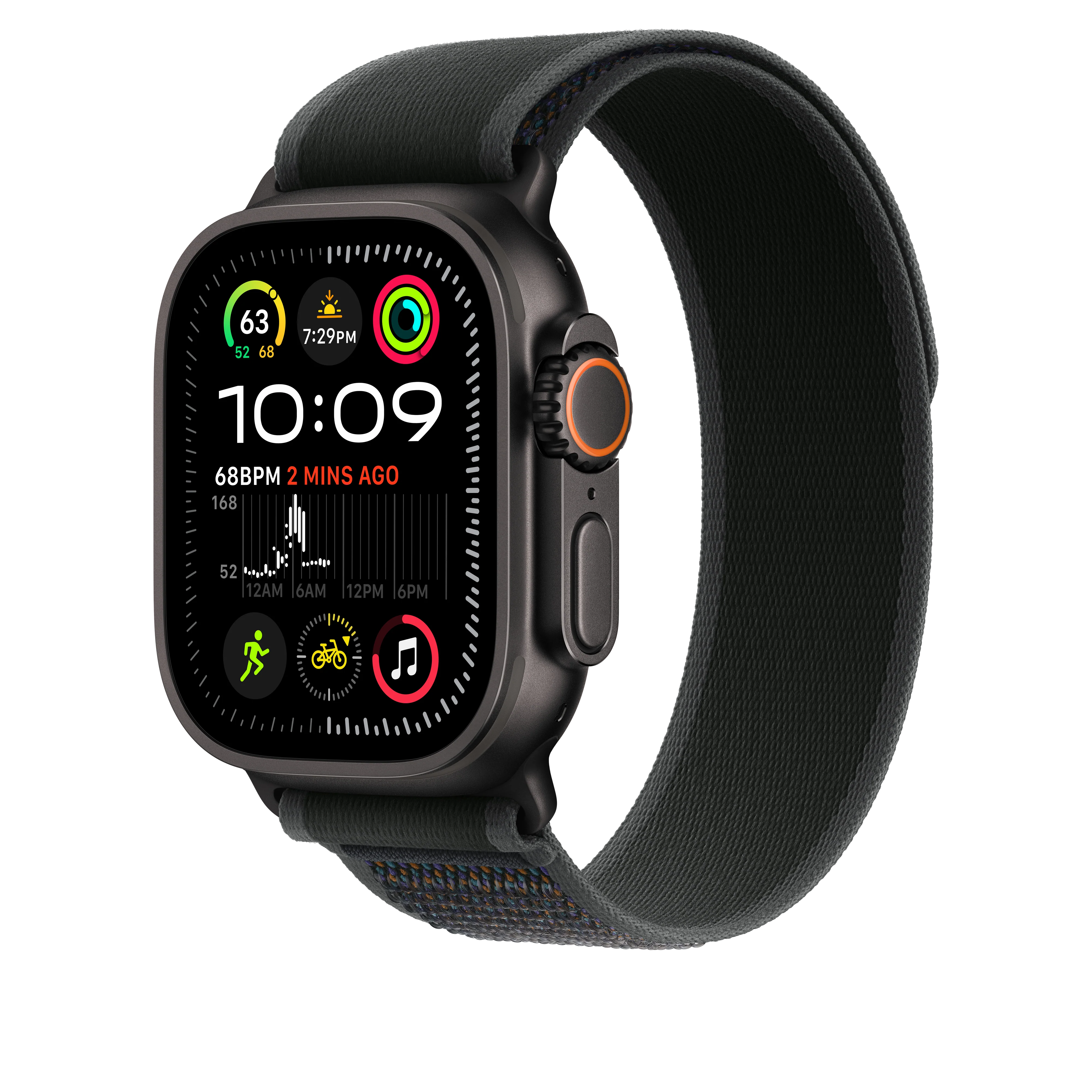 Correa Trail negra para caja de 49 mm - S/M - Acabado de titanio negro - Image 2