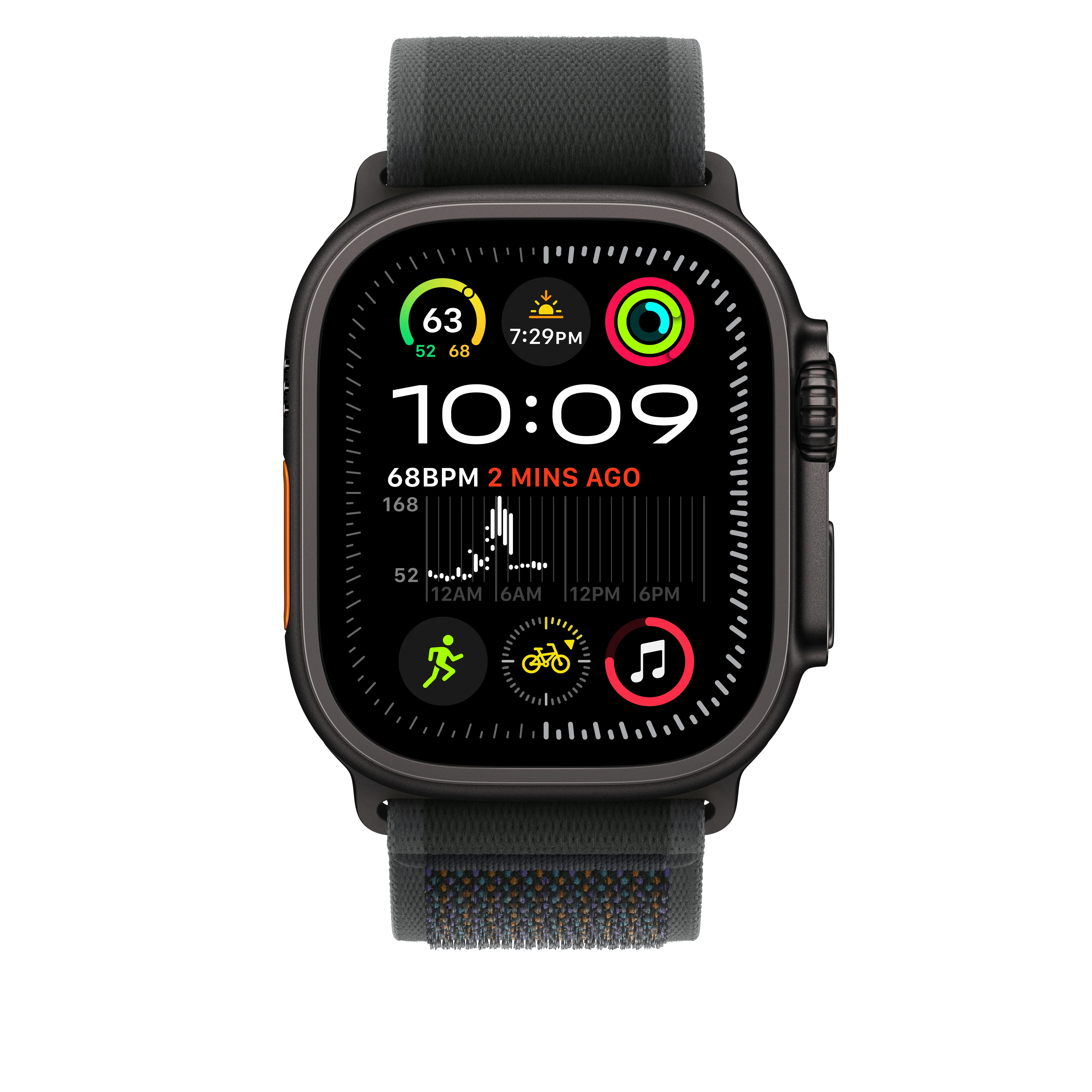 Correa Trail negra para caja de 49 mm - S/M - Acabado de titanio negro - Image 3