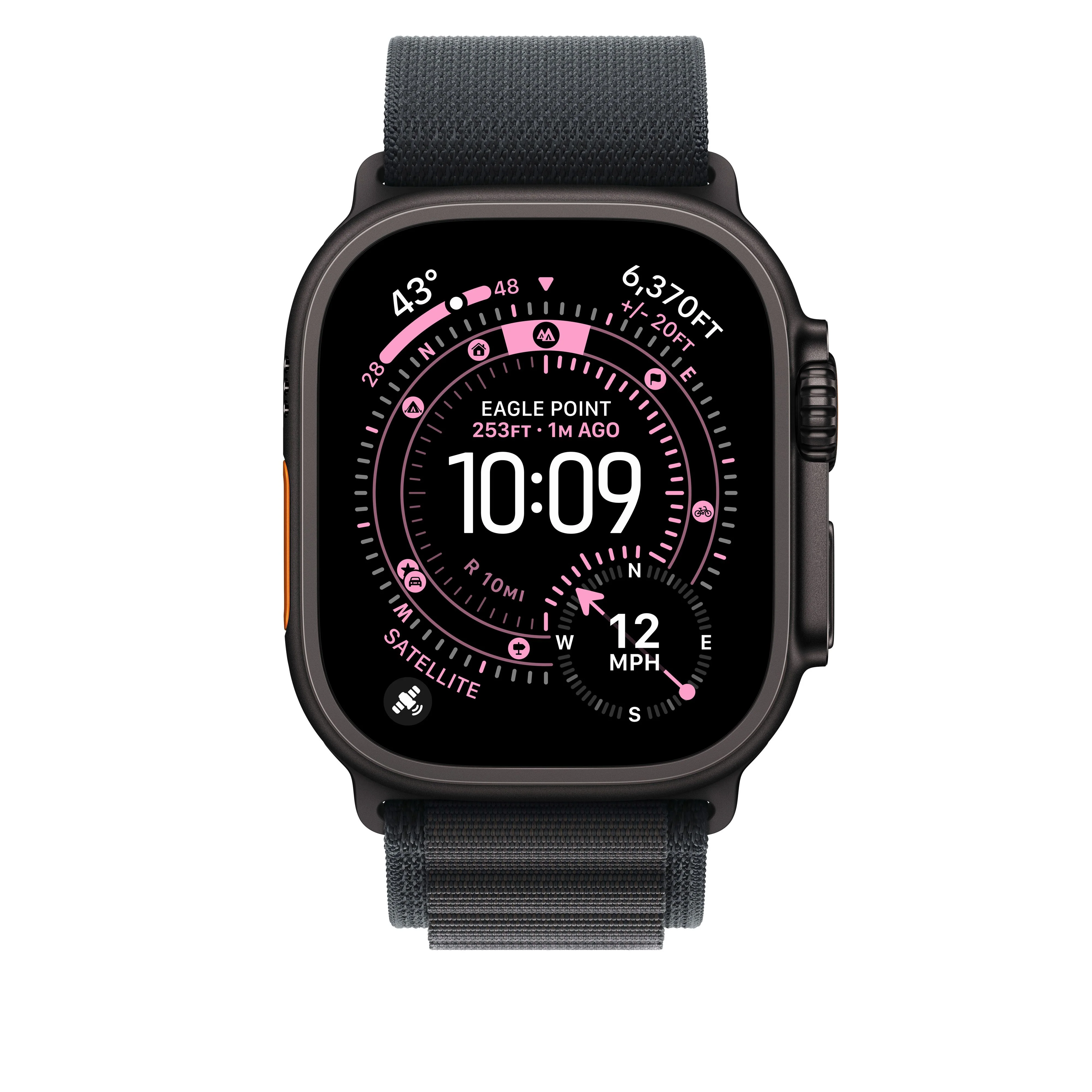 Correa Alpine negra para caja de 49 mm - Chica - Acabado de titanio negro - Image 3
