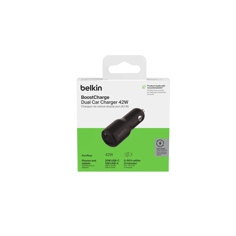 ADAPTADOR BELKIN 42W CARRO USBA/USBC - Image 4