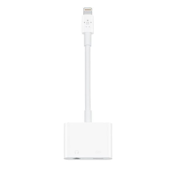 Adaptador Belkin Audio 3.5mm + Cargador RockStar Doble Función -