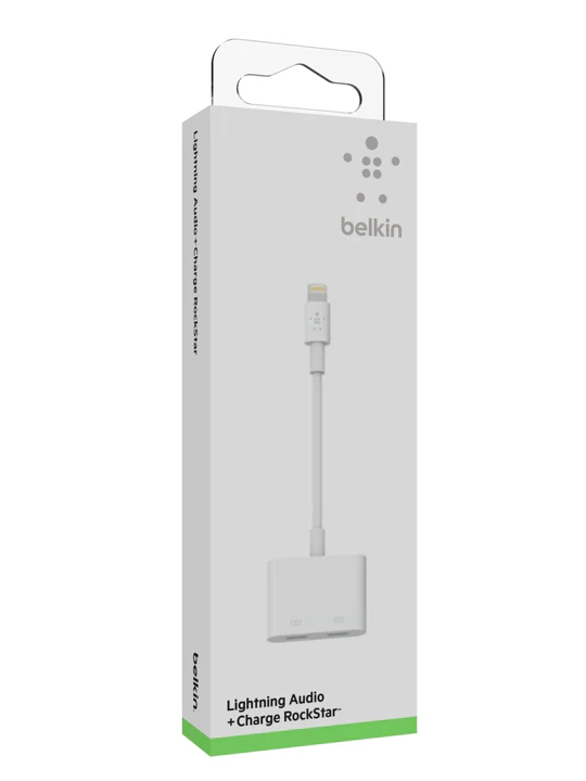 Adaptador Belkin De Audio Lightning + Carga Lightning Rockstar - Blanco - Image 2