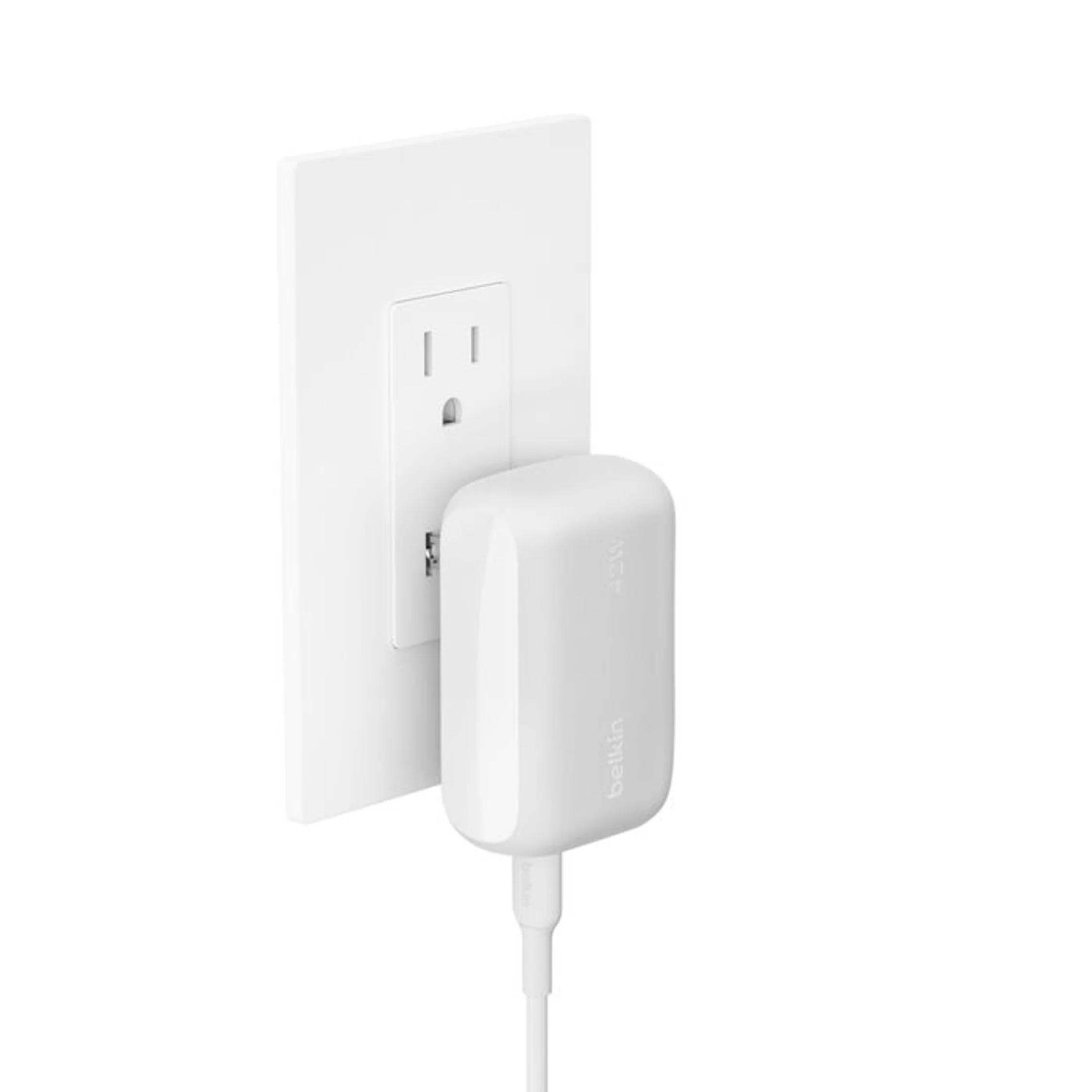 ADAPTADOR BELKIN PARED 42W 2 PUERTOS USB-A Y USB-C + CABLE USB-C - Image 2