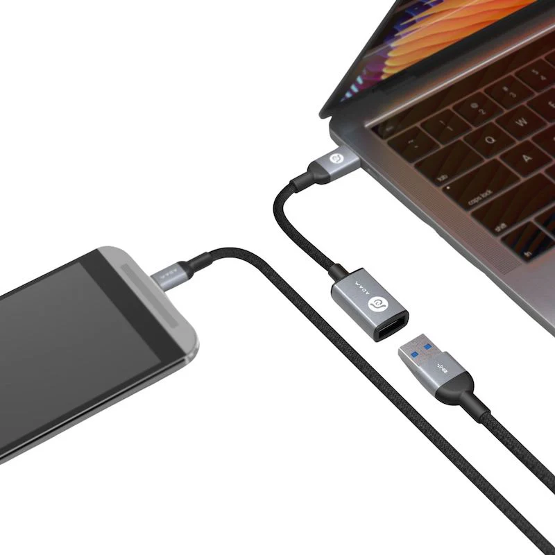 Adaptador Adam Elements CASA F13 USB-C a USB-A - Gris - Image 3
