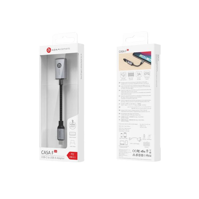 Adaptador Adam Elements CASA F13 USB-C a USB-A - Gris - Image 5