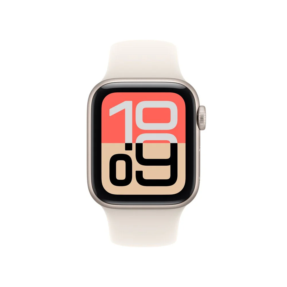 Apple Watch SE 3 GPS • Caja de aluminio blanco estelar de 40 mm • Correa deportiva blanco estelar - S/M - Image 2