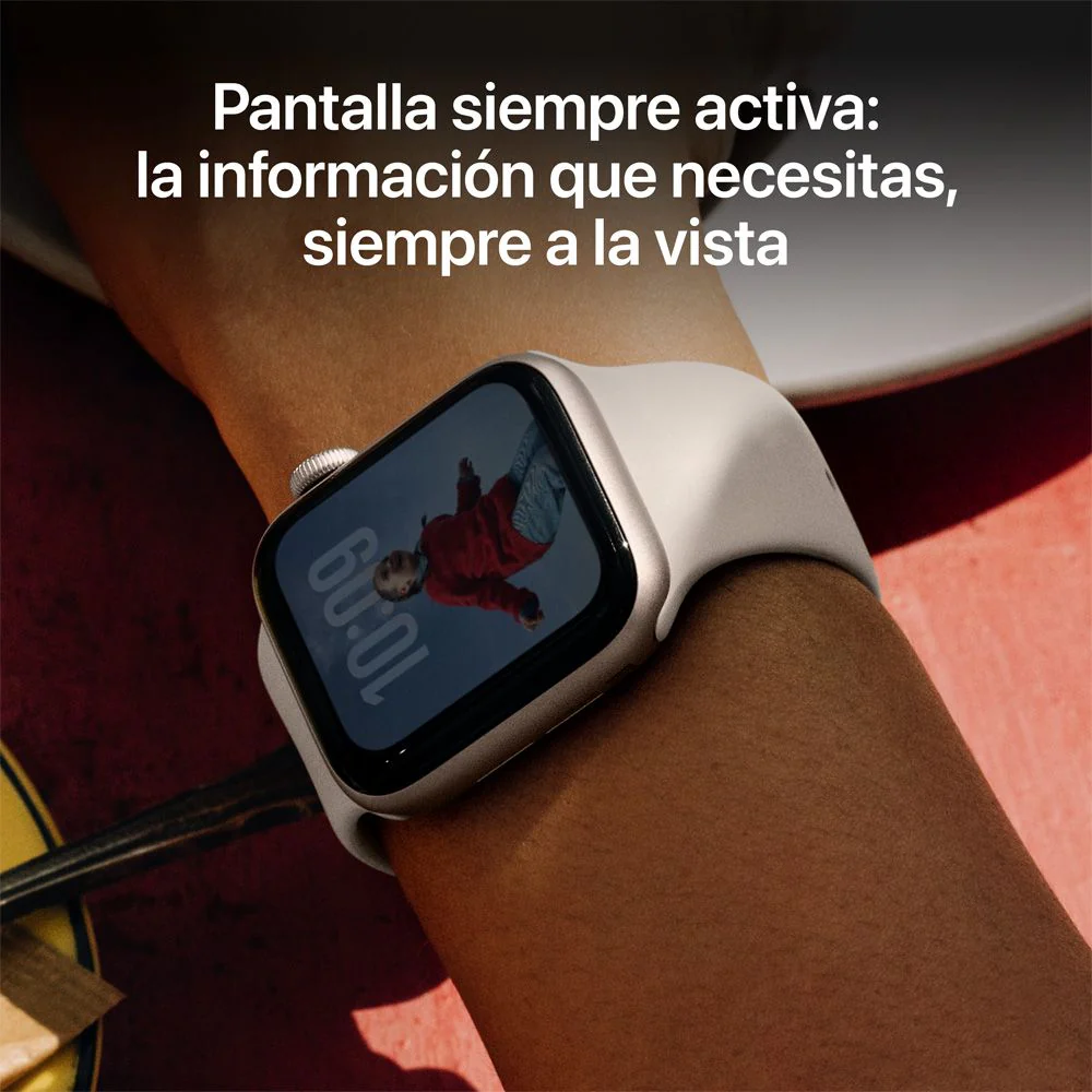 Apple Watch SE 3 GPS • Caja de aluminio blanco estelar de 44 mm • Correa deportiva blanco estelar - M/L - Image 5