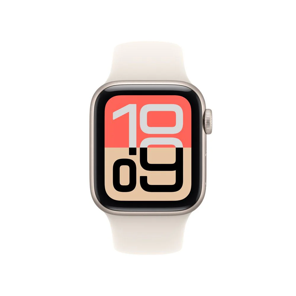 Apple Watch SE 3 GPS + Cellular • Caja de aluminio blanco estelar de 40 mm • Correa deportiva blanco estelar - S/M - Image 2