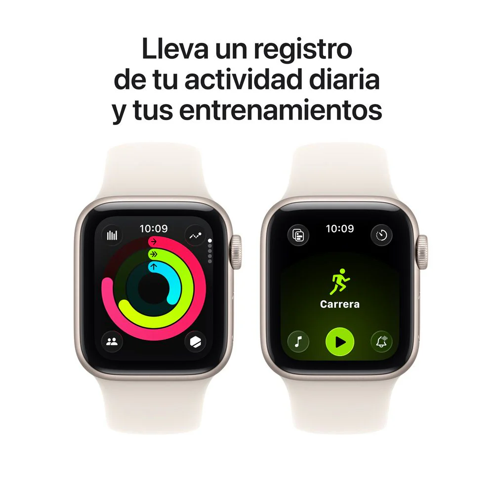 Apple Watch SE 3 GPS + Cellular • Caja de aluminio blanco estelar de 40 mm • Correa deportiva blanco estelar - S/M - Image 6