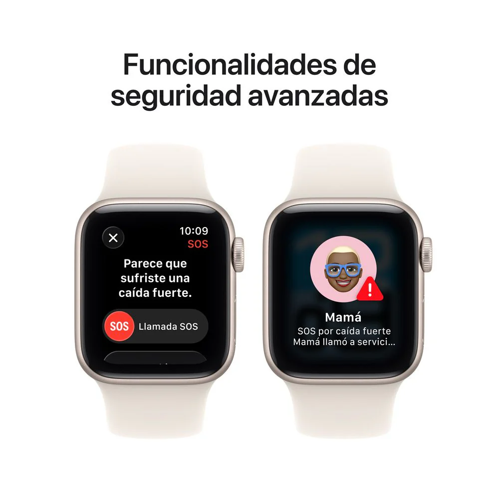 Apple Watch SE 3 GPS + Cellular • Caja de aluminio blanco estelar de 40 mm • Correa deportiva blanco estelar - S/M - Image 7