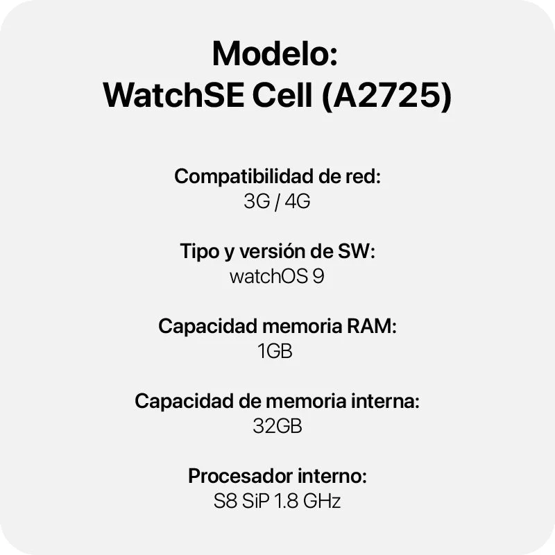 Apple Watch SE (GPS + Cellular) de 44 mm - Talla única - Caja de aluminio en blanco estrella - Correa deportiva blanco estrella - Image 12