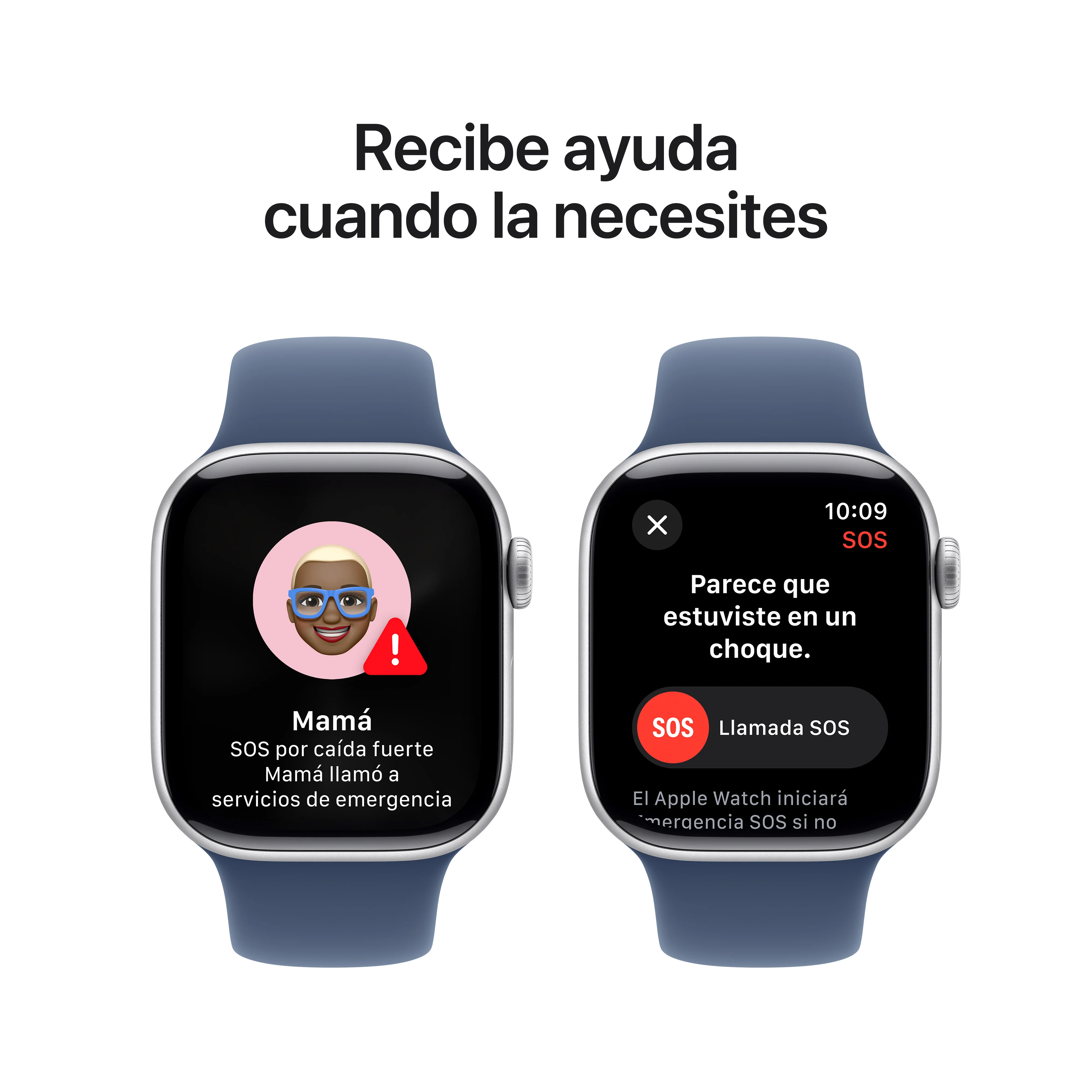 Apple Watch Series 10 GPS • Caja de aluminio color plata de 42 mm • Correa deportiva azul denim - M/L - Image 6